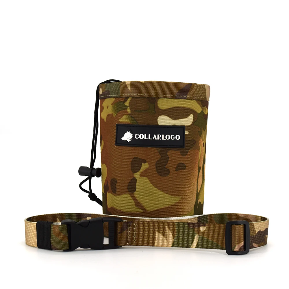 New Design Waterproof Camouflage Oxford Fabric Pet Dog Treat Training Pouch Bag Waist Shoulder Strap For Sport Training Walk