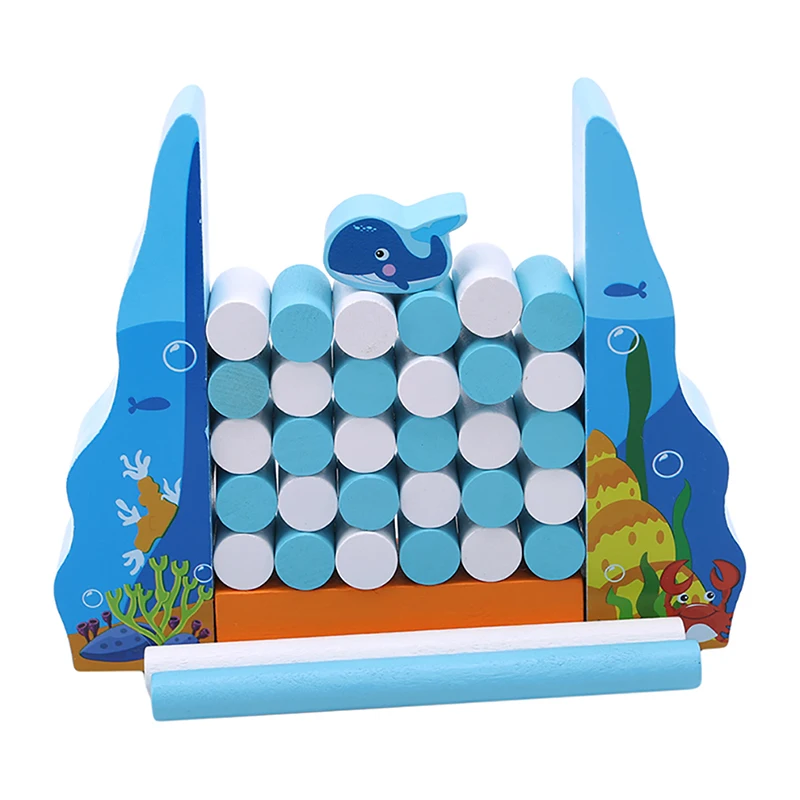 Креативный детский баланс, Игрушки для раннего обучения, Кит, игра для дайвинга, детская головоломка, для родителей и детей, Интерактивная настольная игра, строительный блок - Цвет: 992342