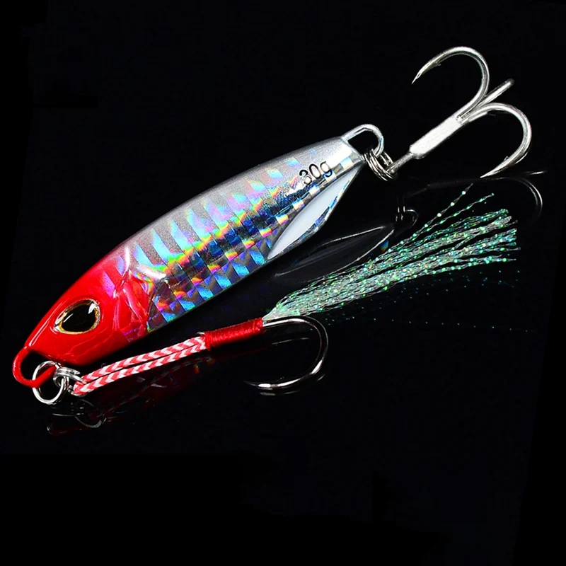 Mini 3D Artificial Bait Fishing Lure Swimbait With 2 Fishhooks Reusable Metal Sinking Casting Lure Jigging Fishing Accessories - Color: 40g