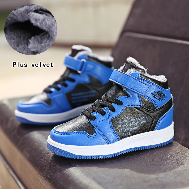 Plus velvet Обувь для мальчиков и девочек летняя новая детская спортивная обувь диких повседневная спортивная обувь студентов водонепроницаемая мягкая подошва нескользящей дышащей детской обуви - Цвет: Plus velvet
