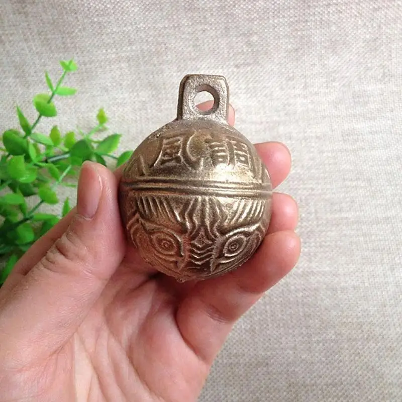 Camping Bear Bell 37mm Hot Varieties Chinese Tibetan Bells Tiger Gift Bell Head Brass