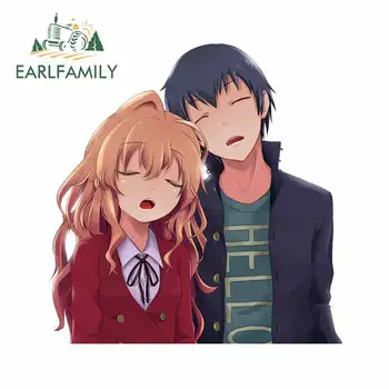 

EARLFAMILY 13cm x 12.7cm For Toradora Funny Car Stickers Motorcycle Decal Vinyl Material Body for Car Creative Decoration