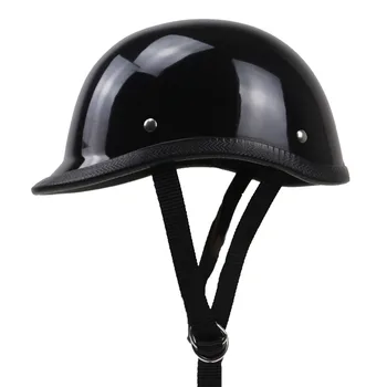 

NEW style half face lightweight motorcycle helmet, weight cap, fiberglass style, DD ring casing buckle retro classic helmet