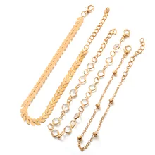 Европа и Америка стиль популярная модная простая трехслойная Хрустальная рыбья кость кулон ноги украшения