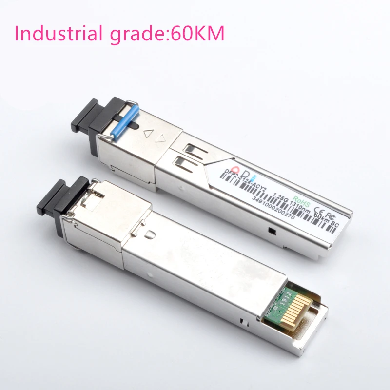 SC SFP волоконно-оптический модуль промышленного класса-40~+ 80 по Цельсию 1.25G20/40/60/80/100 км 1310/1490/1550nm Совместимый оптический модуль
