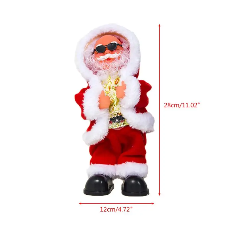 New Christmas Decorations Singing Santa Claus Automatic Uncap Electric Music Children Toy