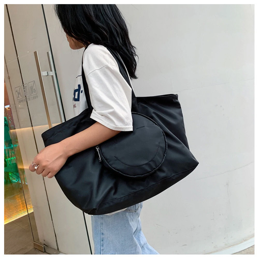 New Arrival Big Women Bag Simple Designer Handbag Women Shoulder Bag Nylon Messenger Bag Solid Color Shopping Travel Large