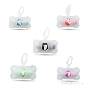 

Bone Shape Transparent Packaging Pet Dog Poop Bag Garbage Bag Dispenser Pet Cleaning Supplies Color Random C42