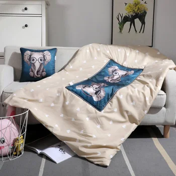 

Modern Throw Blanket Cartoon Print 2 In 1 Cotton Pillows Quilt Sofa For Pillow Dual-use Foldable Decorative Car Bed Cushions