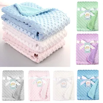 

Baby Blankets Newborn Soft Baby Solid Blanket & Swaddling Thermal Soft Fleece Blanket Bedding Quilt Kids Wrap Sleepsack Cover
