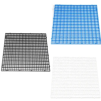 

DIY Aquarium Filtration Grid Plate Fish Tank Isolation Board Divider Filter Partition Board 1cmx1cm Hole 10PCS