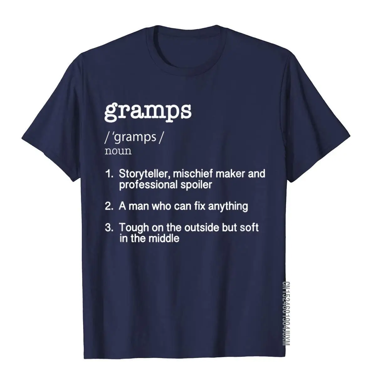 Gramps Definition T Shirt - Funny Father's Day Gift Tee__97A1099navy