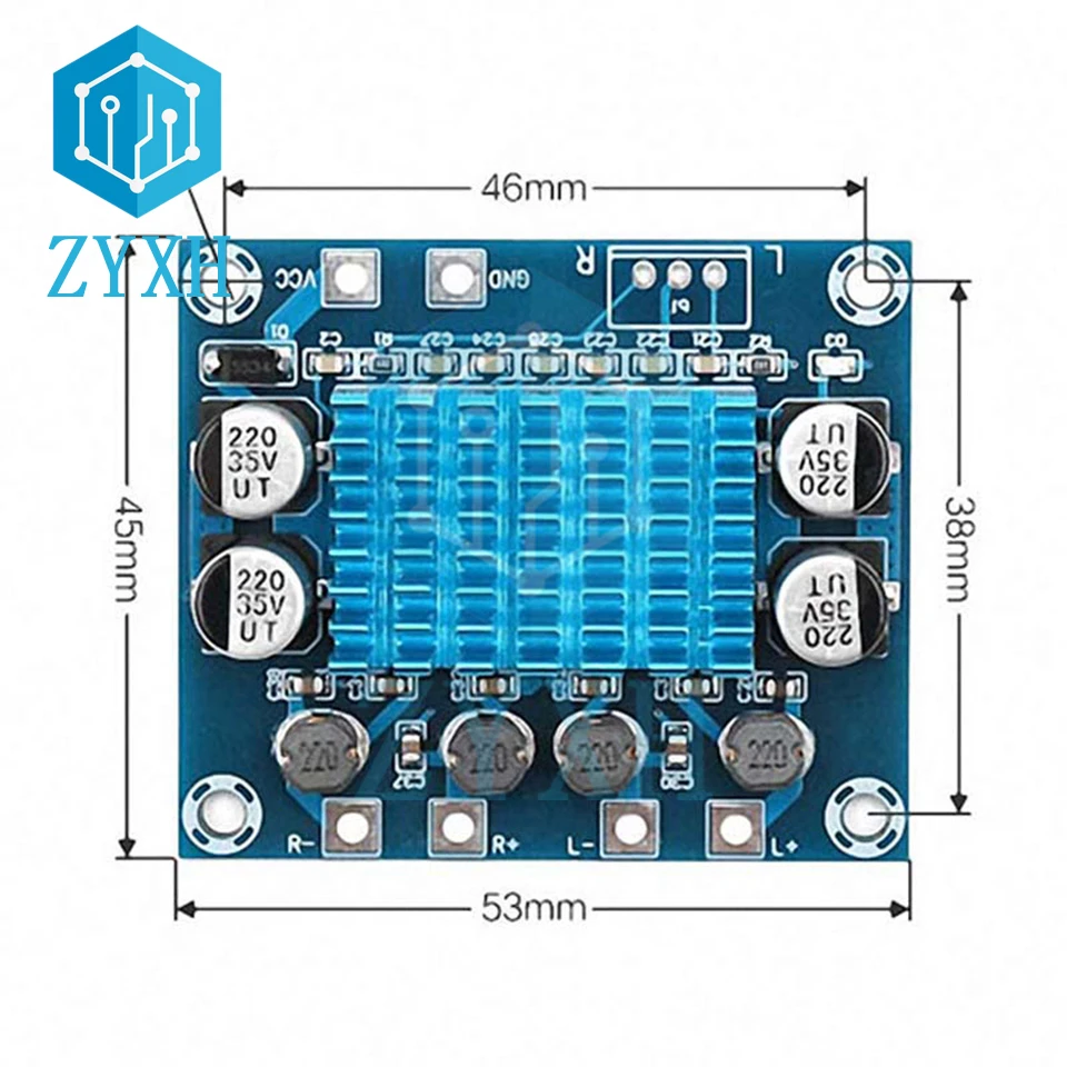 XH-A232 TPA3110 Digital Amplifier Board 30W*2 2.0 Channel Class D Stereo Audio AMP DC 8-26V 3A For Desk Speaker