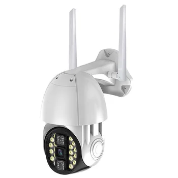 

Wifi PTZ IP Camera Siren Light 20 LEDs Auto Tracking Cloud Home Security CCTV Camera Digital Speed Dome Camera EU Plug