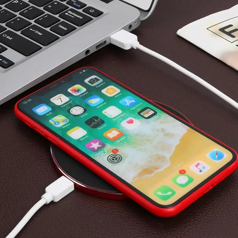 10 Вт Быстрое беспроводное зарядное устройство USB Qi зарядное устройство для iPhone XS Max XR X 8 Plus для samsung S9/S9 Plus/S8 Plus/Note 9/Note 8/Note 5