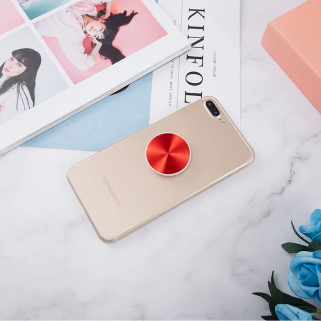 Popsoket металлическое кольцо подставка Pops держатель телефона попсокет круглый расширяющийся Ручной Карманный разъем Ручка автомобильный Monut смартфон Pipsocket - Цвет: Red