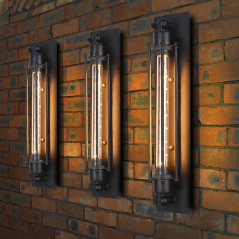 Industrial Vintage Wall Lamp Iron Loft Lamps Bedroom Corridor Restaurant Pub Retro Sconces AC110V 220V | Освещение