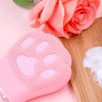 

Cat Claw Shape Silicone Cleansing Instrument Ultrasonic Charging Facial Cleansing Instrument Girlfriend Small Gift Wash Brush
