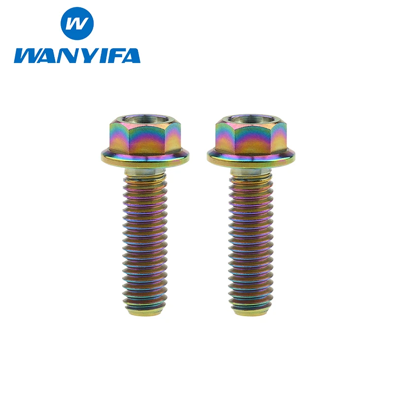 M6x25 rainbow Титан информацию о работоспособности системы/индикаторе температуры винт для велосипеда M6x10 15 20 25 30 35, 40 45 50 55 60 65 мм Велоспорт винты с шестигранной головкой фланец крепления - Цвет: M6x25 rainbow