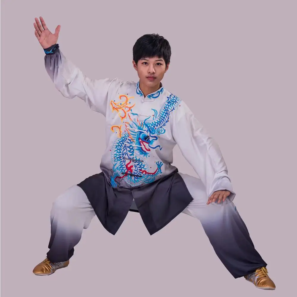 Wushu taichi одежда тайцзи changquan Униформа боевых искусств соревнование вышитая kungfu