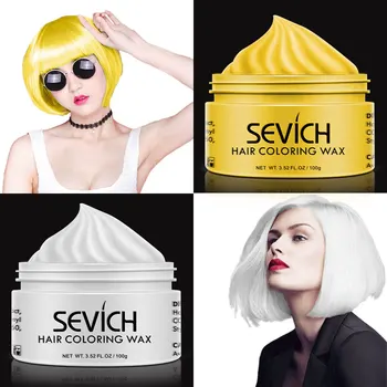 

Sevich Hair Color Wax Temporary Hair Dye Permanent Hair Colors Cream Unisex Strong Hold Disposable Pastel Dynamic Hairstyles