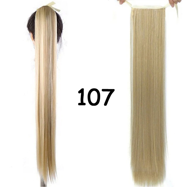 Corn Wavelength Ponytail Synthetic Fake Bandage Hair Extension Black-tailed Blond Girl Heat-resistant Ladies Special Extra Long T1B/30