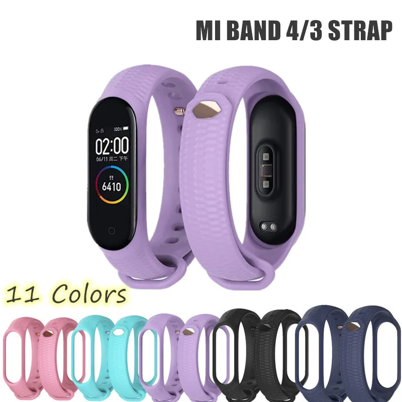 

Sport Mi Band 4 Strap Wristband Replacement Smart Sport Watch Wrist Band 4 3 accessories Miband 3 4 Strap For xiaomi mi band 4