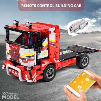 

MOULD KING 15003 Technic MOC The Transport Truck Remote control car Building Blocks Bricks Kids Educational Toys Christmas Gift