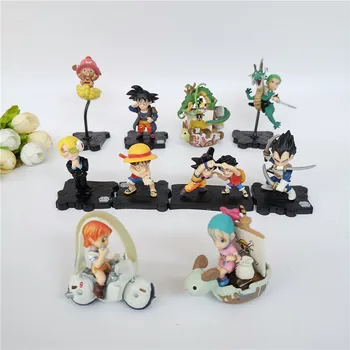 

10pcs/lot dragonball one piece anime action figure prefect quality handmade toys for children