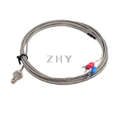 K тип 6 мм резьба 0-400 градусов Цельсия Датчики термопары 1,7 м 5.6Ft