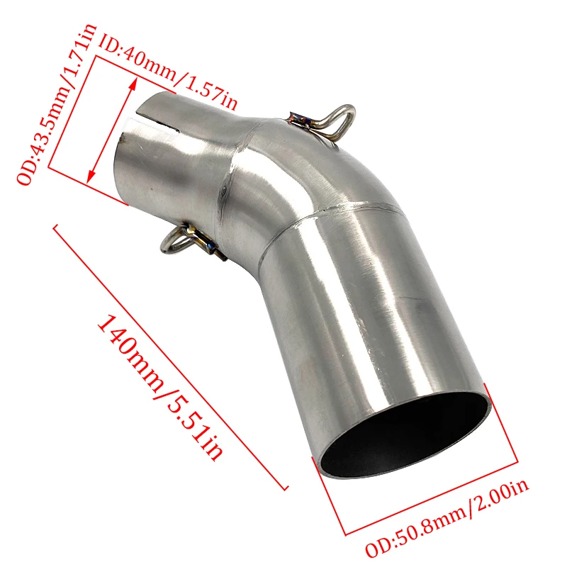 Modified Exhaust Muffler Middle Connection Link Pipe Slip On for BMW C600 Sport C650GT 2012 2013 2014 2015 C650 GT Escape12