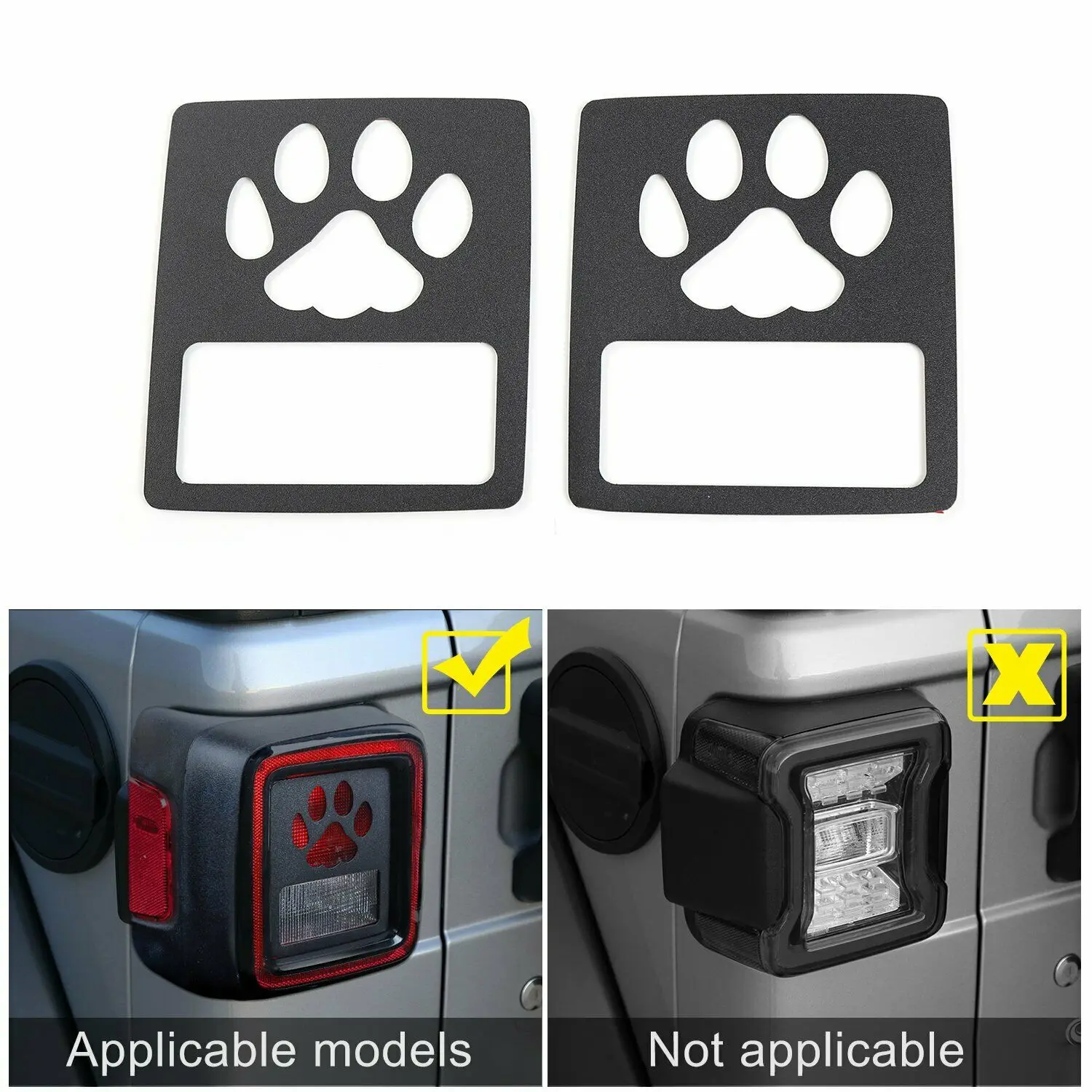 Задний фонарь крышка задний фонарь Защитная крышка для 18+ для Jeep Wrangler JL Sport Pawprint
