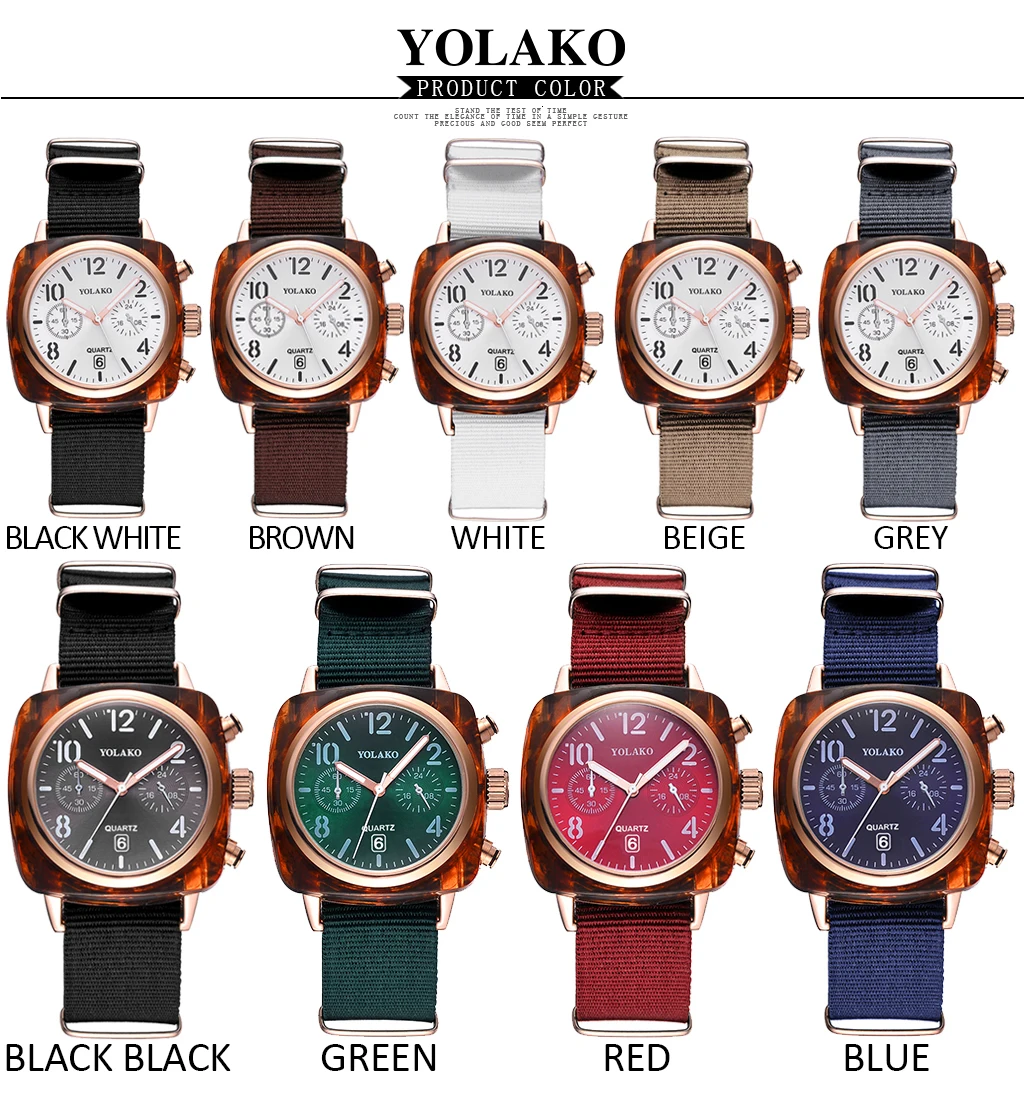 Бренд YOLAKO, модные мужские спортивные часы с брезентовым ремешком, роскошные мужские часы, мужские кварцевые наручные часы, Relogio Masculino
