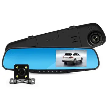 

4.3 Inch 1080P Car Dvr With Dual Lens Camera Fhd Car Rearview Mirror Car Driving Video Recorder Camera With Car Reverse Image