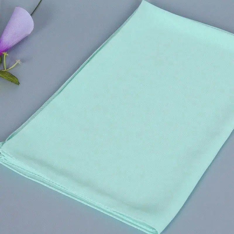 Mint Green Женский цельный мусульманский двухпетельный трикотаж мгновенные шали Хиджаб Малайзия простые мусульманские шарфы шарф без застежки готовая шапочка для волос - Цвет: Mint Green