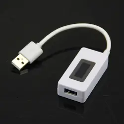 1 шт. lcd USB зарядное устройство для батарей Емкость мощность ток тестер напряжения метр Белый