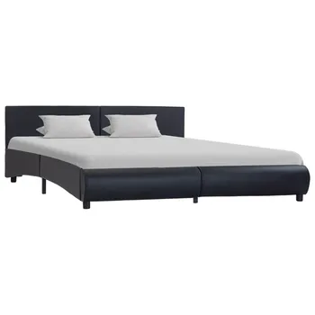 

Modern Metal Bed Frame with Wooden Slat Support Mattress Foundation Heavy Duty Metal Platform Bed Frame For Adults & Kids