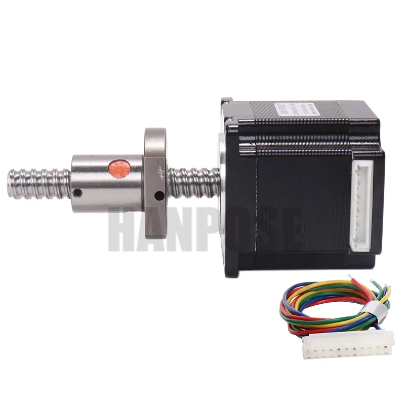 3 шт. для 3D-принтера CNC Nema23 шаговый двигатель 5628 sfu1204 2.8A Nema 23 шариковый винт двигатель 4-lead 200 мм