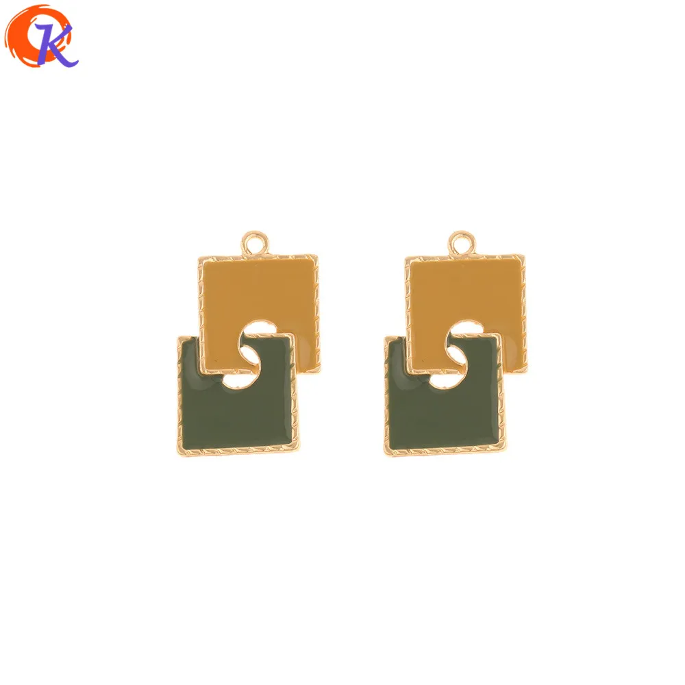 Yellow Green Сердечный Дизайн 50 шт 20*32 мм ювелирные аксессуары/ручная работа/украшения для серег/эффект краски/DIY Изготовление/Подвеска/застежки для сережек - Цвет: Yellow Green