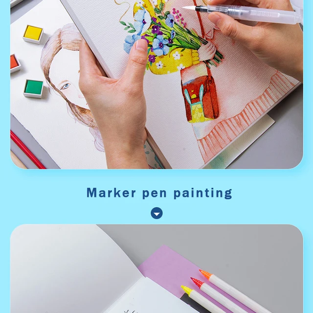 CANSON XL Series Creative Painting Book 16K/8K/A4/A3  Sketch/Marker/Acrylic/Watercolor/Pencil Book, Kraft Paper, sketch pad -  AliExpress