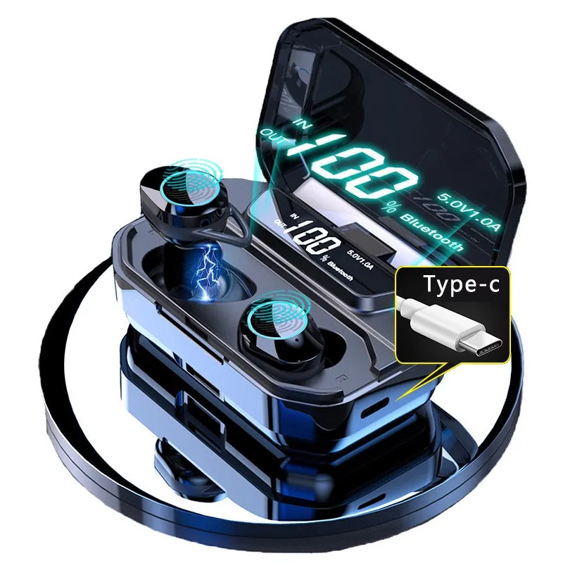 TWS G02 Bluetooth наушники V5.0 беспроводные наушники 9D стерео музыка IPX7 водонепроницаемые наушники с 3300 мАч длительный срок службы батареи TWS G02 Bluetooth наушники V5.0 беспроводные наушники 9D стерео музыка IPX7 водонепроницаемые наушники с 3300 мАч длительный срок службы батареи