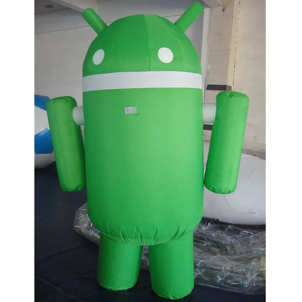 Синий костюм талисмана android телефон талисман на заказ персонажа мультфильма Косплей Взрослый размер карнавальный костюм