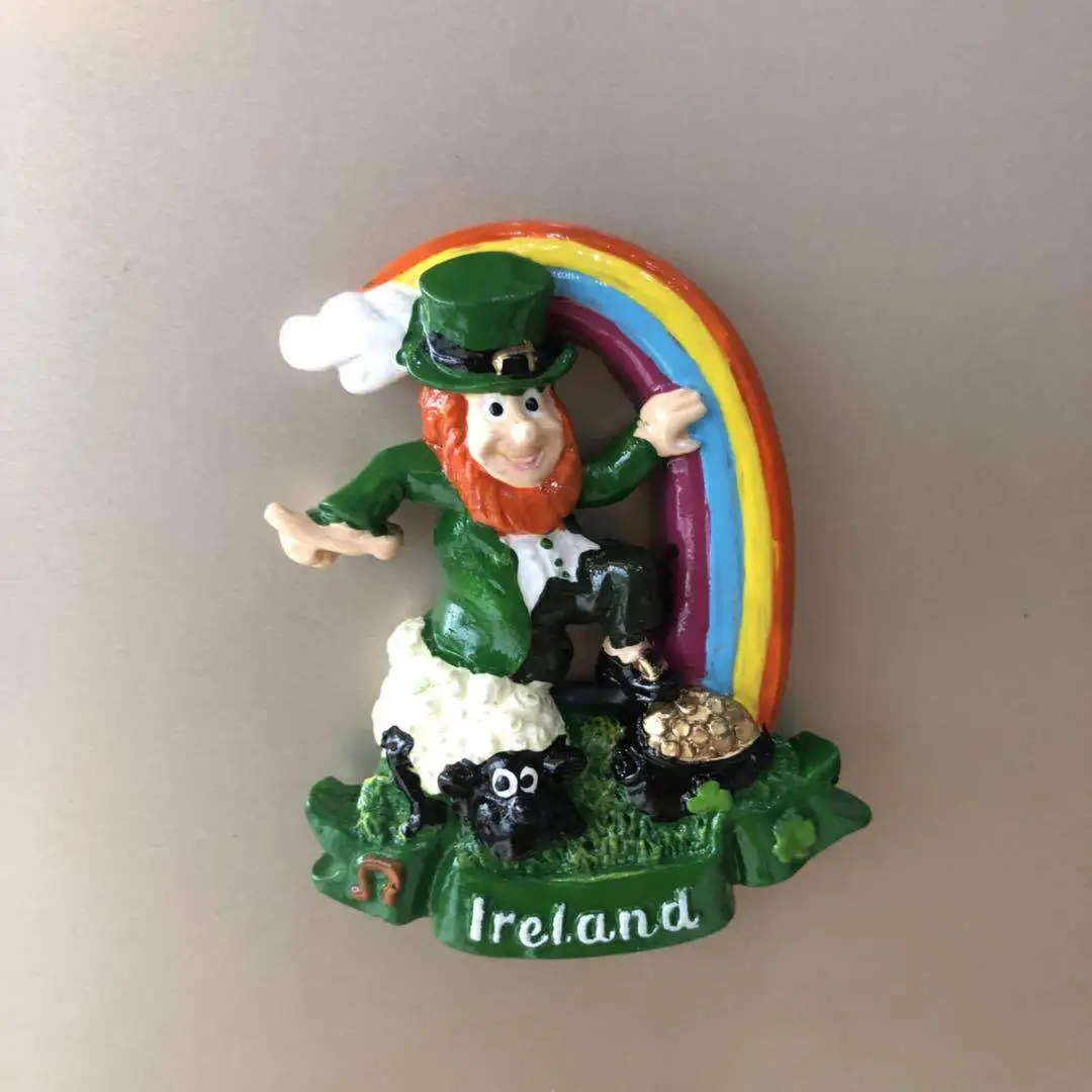 Ireland мультфильм персонаж магнит на холодильник с животным сувенир ягненок Сувенир 3D Смола Наклейка на холодильник украшения дома аксессуары