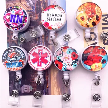 

Retractable Pull Badge Excellent Crystal ID Lanyard Name Tag Card Badge Holder Reels Key Ring Chain Clips School student office