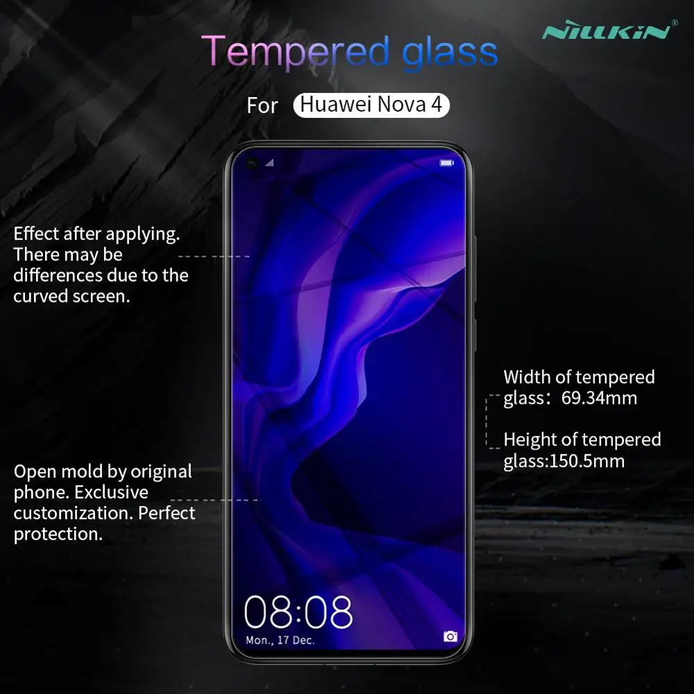 Для huawei Honor вид 20 закаленное стекло Nillkin с уровнем твердости 9H+ Pro 2.5D Экран протектор ультра-тонкая Обложка для huawei Honor вид 20 Стекло