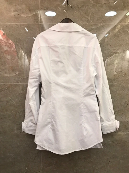 new winter women's solid color shirt pocket lapel buttons 1207