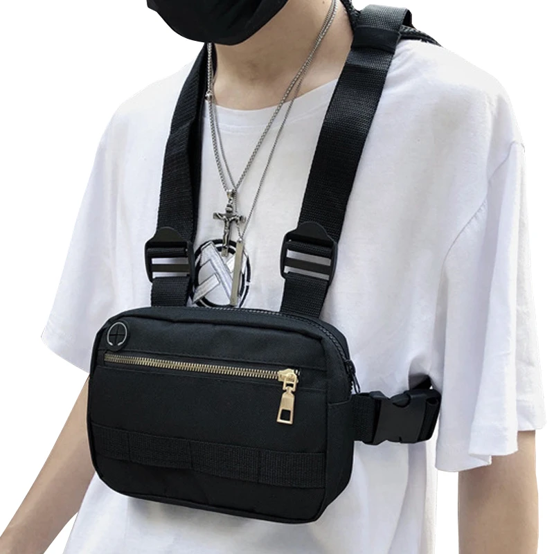 

Women Oxford Chest Rig Bag for men Square Small Hip-Hop Vest Harness Streetwear Bags Female Male Chestbag Waist Pack G108
