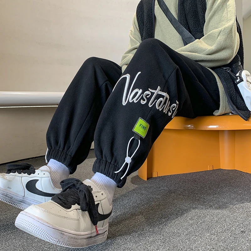 

Main push 2022 spring new student embroidered sweatpants men's loose casual pants