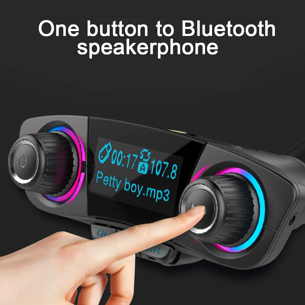 Handsfree автомобильный fm-передатчик умный модулятор зарядки Bluetooth зарядное устройство MP3-плеер двойной USB аудио комплект BT06