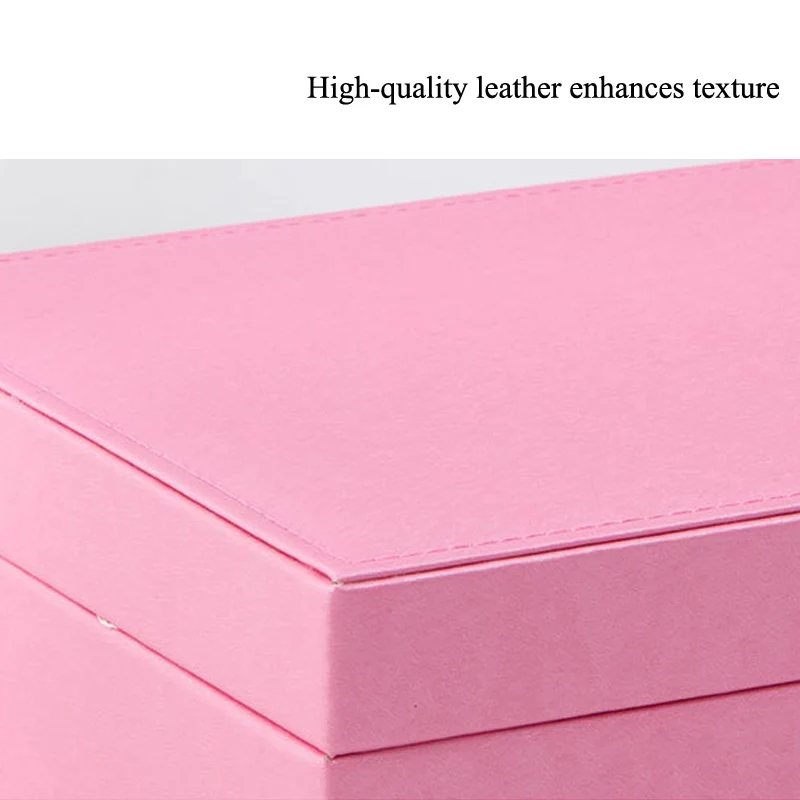 Top Watch 2pcs Pillow Jewelry Big Storage Box Creative Drawer Portable Multilayer Cosmetic Storage Box PU Leather Jewelry Box